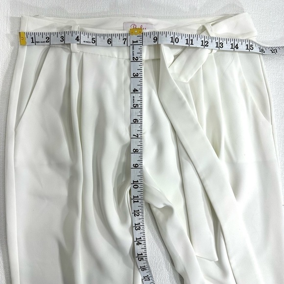 Parker Elliot belted jogger pants white size 2 - Picture 6 of 11